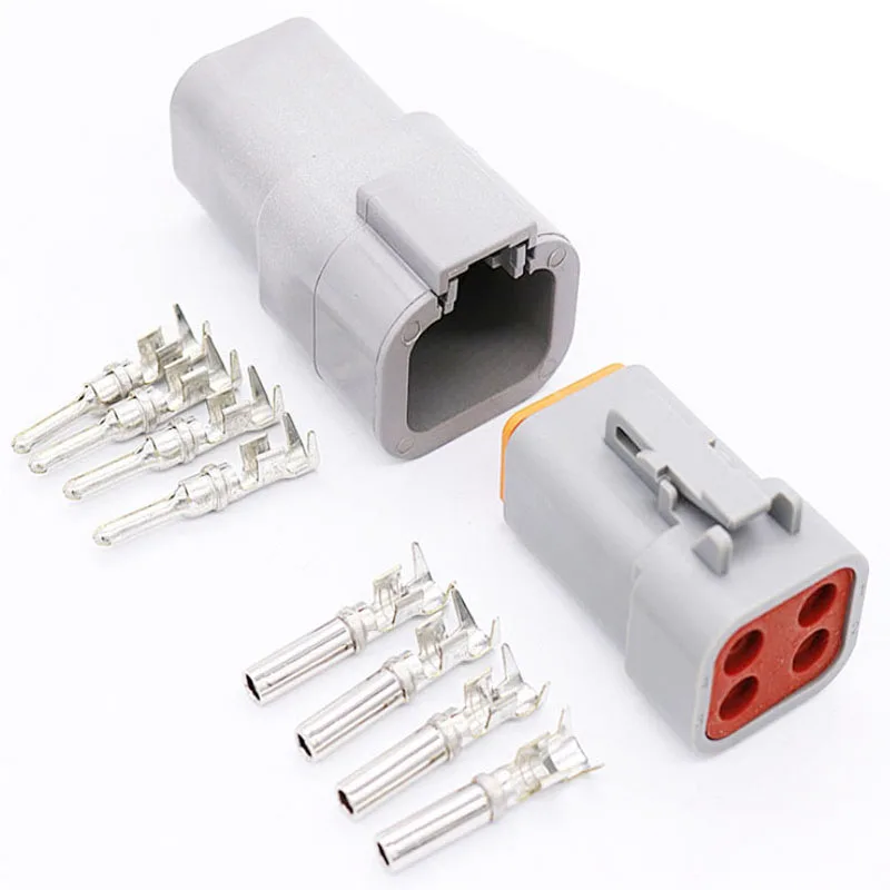 1 компл. DTP 4 штырька DTP06-4S 12AWG автоматически запечатанный Электрический разъем |
