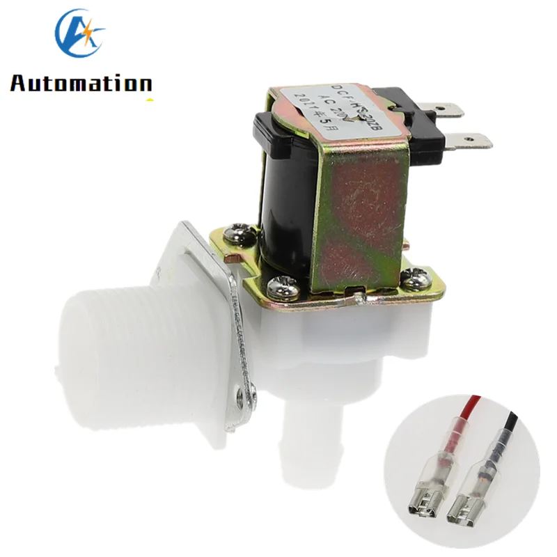 

Lce Maker Solenoid Valve G3/4 Male Thread to 12mm Pipe Water Inlet Valve Plastic Air Conditioning Solenoid Valve 220V 24V 12V