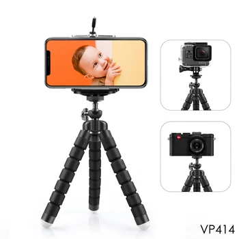 

Flexible Mini Tripod for smartphone Tripod Mobile Phone Holder clip stand for GoPro Hero 8 7 6 5 4 3+2 1 for yi 4k VP414