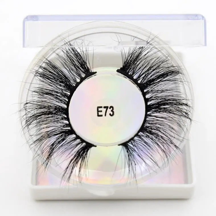E73 (round) Visofree, 25 мм., 5D, норковые ресницы, драматические, длинные, норковые ресницы, толстые, накладные ресницы, макияж, без грубости, 3D, норковые ресницы E66 - Цвет: E73 (round)