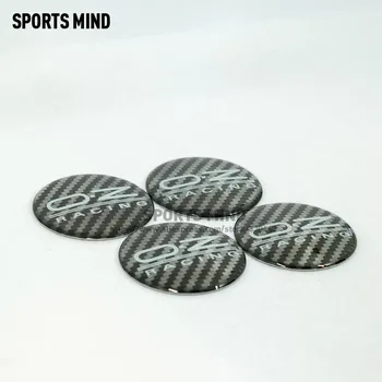 

4PCS/lot 56MM OZ Racing Car Wheel Center Hub Cap Sticker Car Logo Badge Emblem sticker Decal carbon fiber and silver
