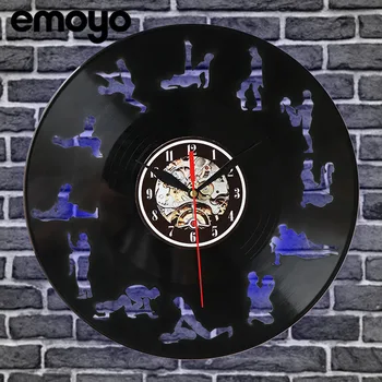 

Creative Retro Sexy Hanging Clock Led Luminous Retro Customized Decoration Vinyl CD Record Male Clock