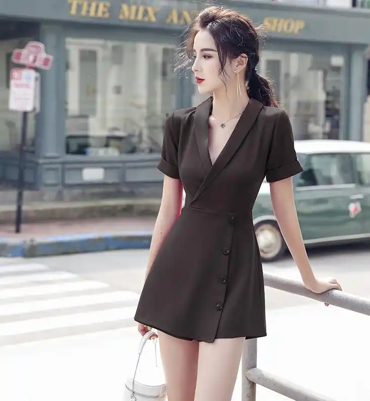 blazer jumpsuit short