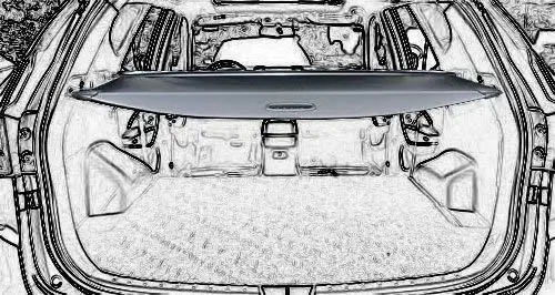 Грузовой Чехол выдвижной для 15-18 hyundai Santa Fe Sport безопасности задний багажник черный