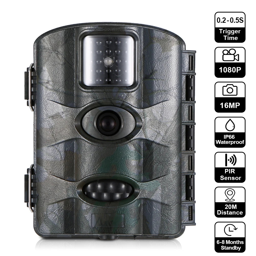 

ZREN ZR300 16MP 1080P Trail Camera Hunting Game Camera Wildlife Scouting Wild Camera PIR Sensor Infrared Night Vision foto kapan