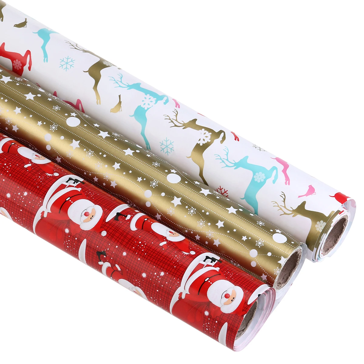 

NICEXMAS 3 Rolls Wrapping Paper Christmas Gift Wrap Wrapping Paper For Christmas Gifts Decoration
