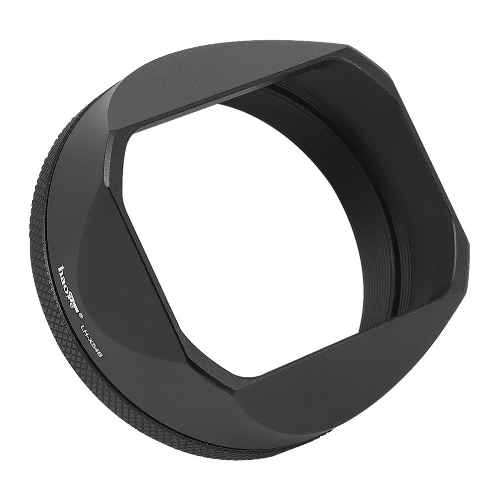 Haoge Lhx54b Square Metal Lens Hood With 49mm Adapter Ring For