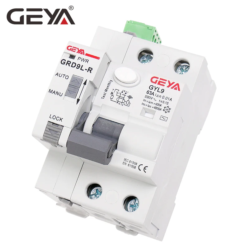 

GEYA GRD9L 6KA ELCB RCCB Automatic Reclosing Device with RS485 Function Remote Control Circuit Breaker 2P 40A 63A 30mA RCD