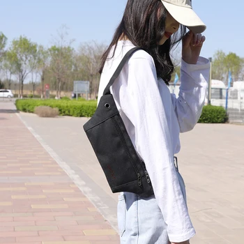

Canvas Fanny Chest Bags Waist Belt Purse Sport Ladies Casual Elegant Lightweight Daily Shoulder Messenger Packs for Men