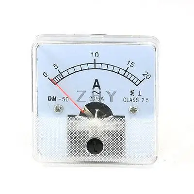 

AC 0-20A Zero Setting Square Dial Panel Analog Ampere Meter Amperemeter
