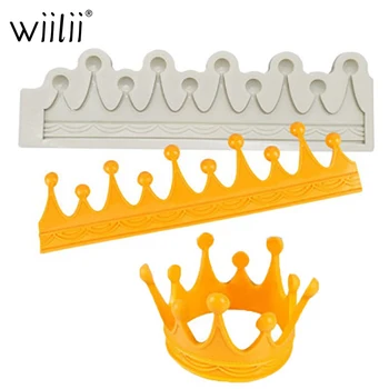 

3D Circle Crown Fondant Mold Crown Silicone Sugarcraft Mold Fondant Mold Cake Topper Decorating Tools Gumpaste Polymer Clay Mold