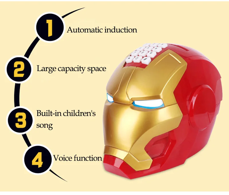 Креативная Копилка железная модель человека копилка для детей мультфильм музыка пароль автоматический рулон экономия денег