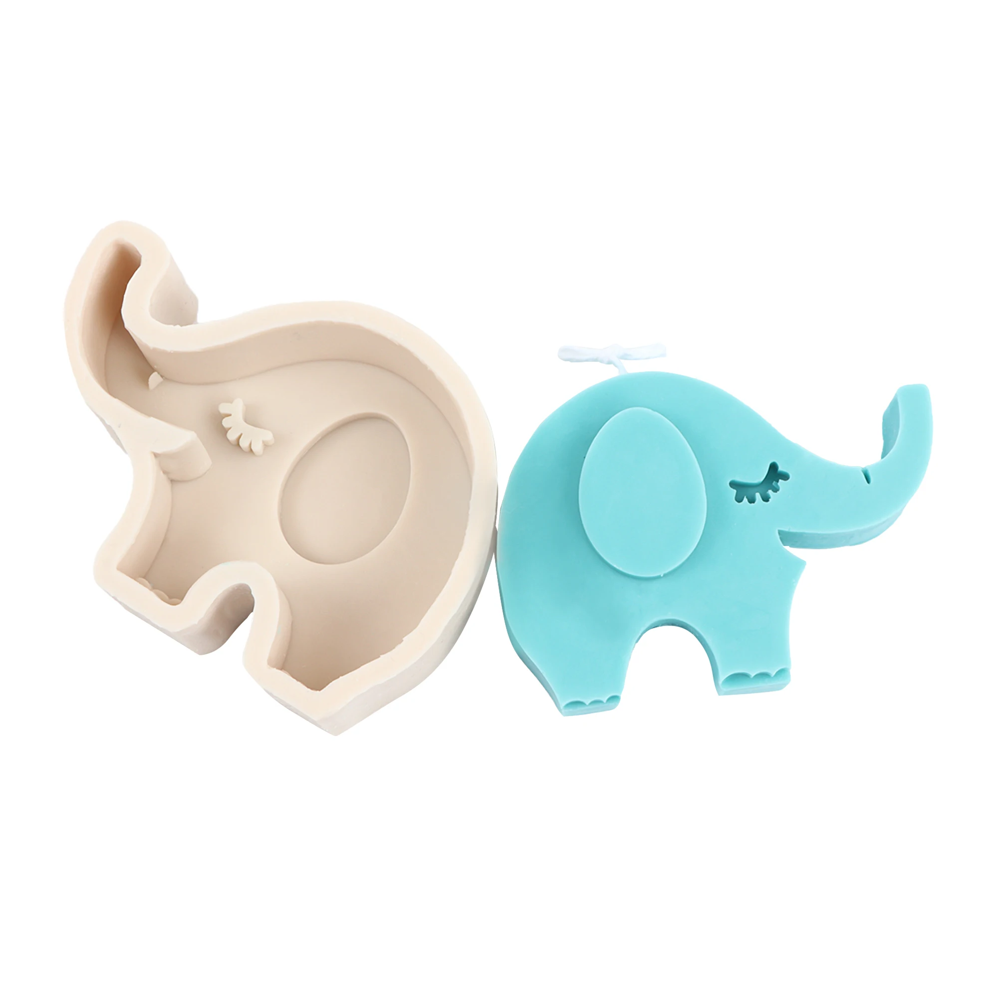 Cute Elephant Candle Mould Epoxy Clay Resin Wax Ornament Handicraft