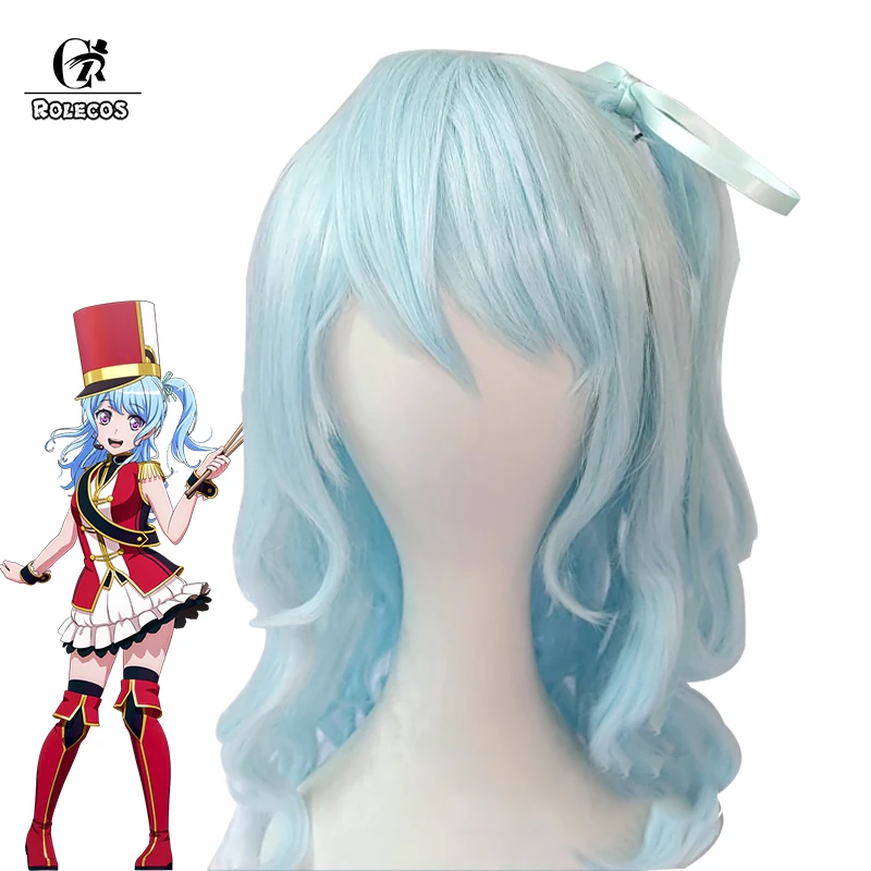 ROLECOS косплей волос аниме Взрыв мечта! Парики для косплея Hello Happy World Kanon Matsubara синие