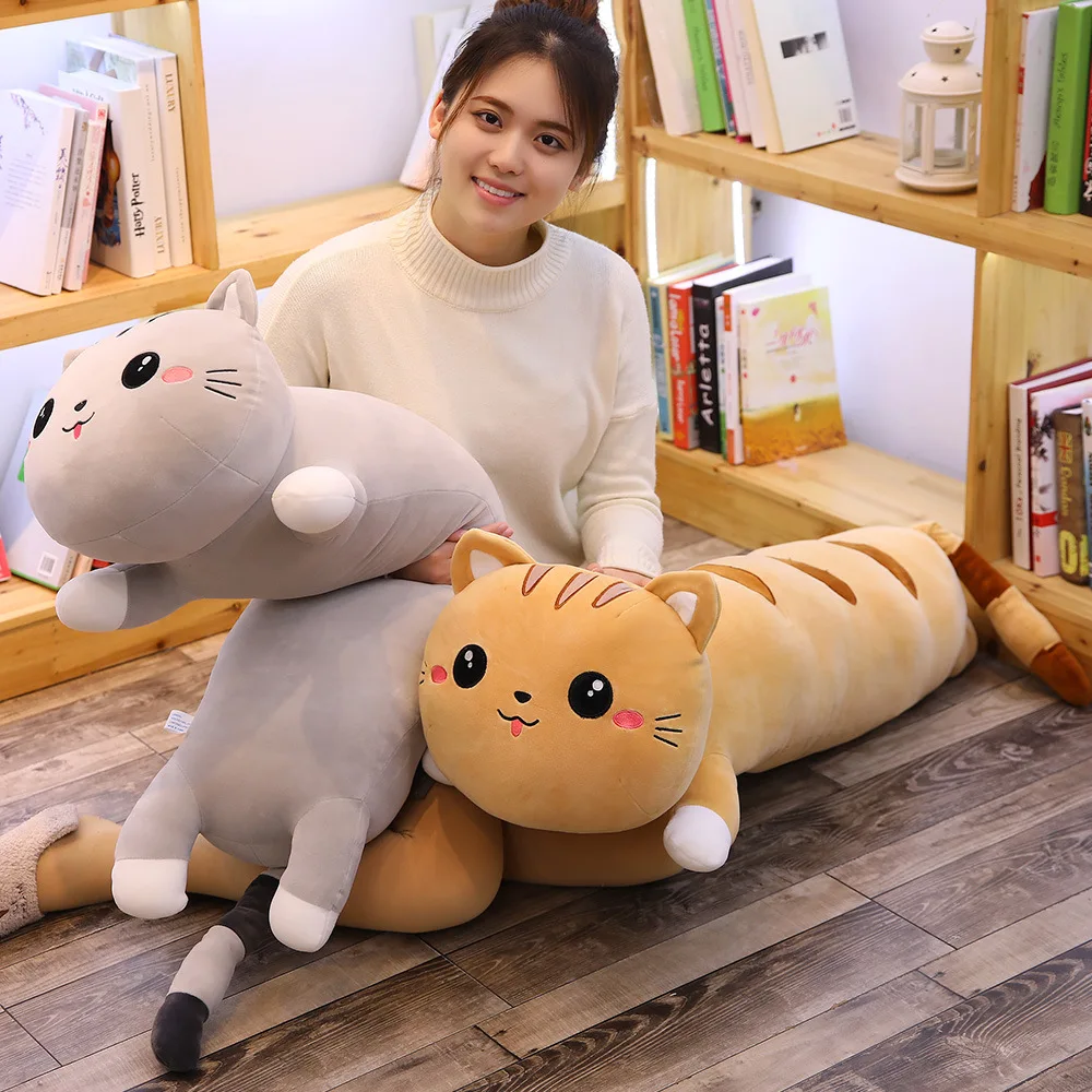 50/110 см Кот Подушка плюшевая игрушка мягкая подушка плюшевая кукла спящий диван спальня украшения милый детский подарок