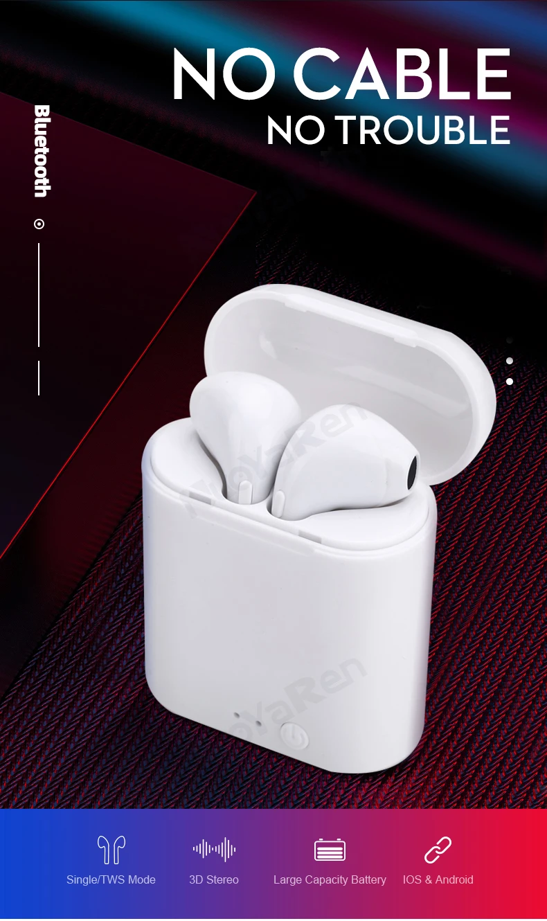 I7-Mini TWS всплывающие Беспроводные Bluetooth 5,0 наушники двойные наушники с зарядной коробкой микрофон спортивные для xiaomi huawei Phone PK i7s