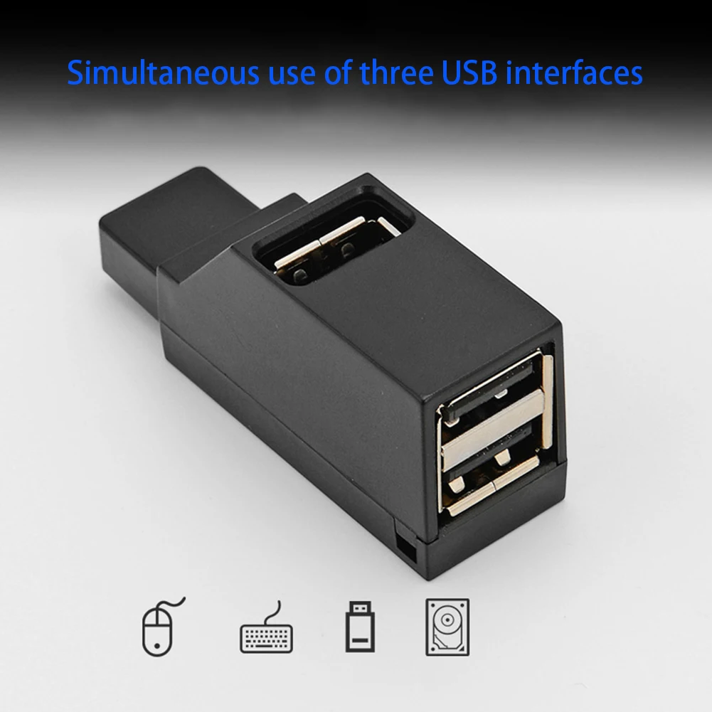 Мини 3 порта USB2.0/USB3.0 сплиттер концентратор высокоскоростной передачи данных сплиттер коробка адаптер для ПК ноутбук MacBook Pro Аксессуары