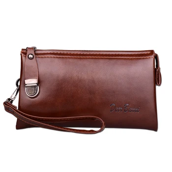 

Men Clutch Bag Card Holder Wallets Money Bag Male Vintage Black Fashion Coin Pocket Purse Leather Wallets Carteira Feminina