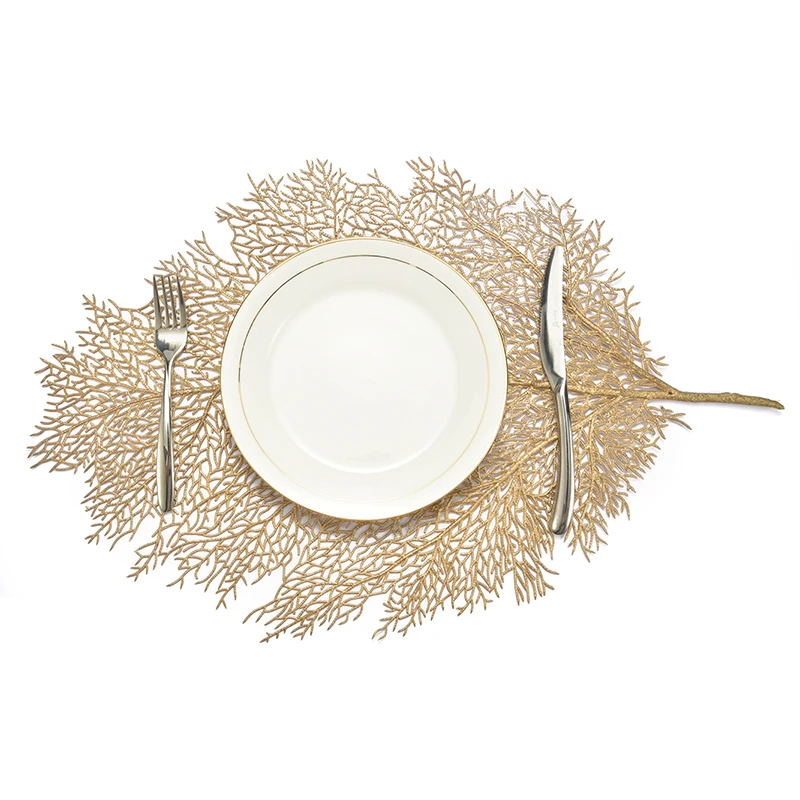 

Table Mats for Dining Table Coasters Lotus Leaf Palm Leaf Simulation Plant PVC Cup Coffee Table Mats Kitchen for Dining Table