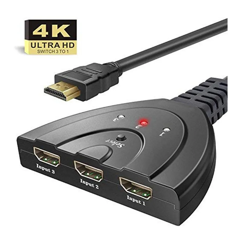 HDMI сплиттер 4K 4096 3840 Full 1080p видео высокой четкости 3*1 HDMI переключатель 3 в 1 Выход Дисплей для HDTV DVD PS3 Xbox топ продаж
