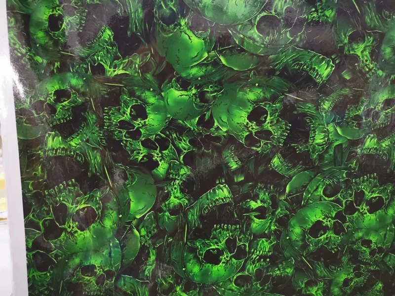 Green Skull Car Sticker Vinyl Wrap-2