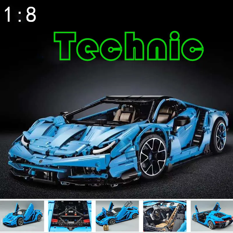 В наличии 3842 шт Technic Lamborghinis MOC 1:8 Aventador LP700 4 Roadste строительные блоки Супер