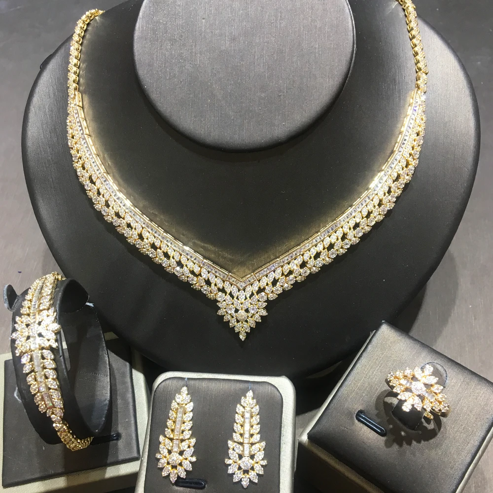 

TIRIM Luxury Women's Necklace Jewelry Set AAA CZ Cubic Zircon Dubai Classic Elegant Style Charm Bridal Accessories New Arrivals