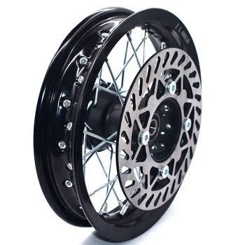 1.60-10 Inch Front Aluminum Alloy Wheel Rim with 190MM Brake Disc Plate Rotor 32 Spoke For Dirt Pit Bike Off-Road Motorcycle