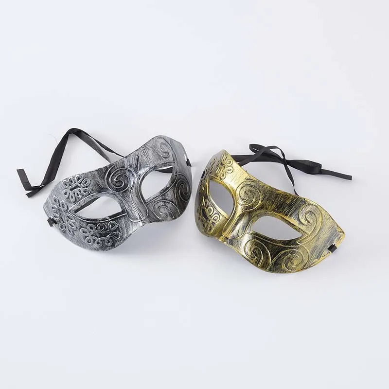 New Vintage Silver Gold Men Antique Gladiator Carnival Masquerade Ball Party Masks Cool Retro Men's Party Masks03