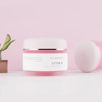 

20pcs Container Cosmetic Jar Plastic Sample Packaging Pink Color Refillable Pots Silver Foil Double Layer Tins 30g 50g 100g 150g