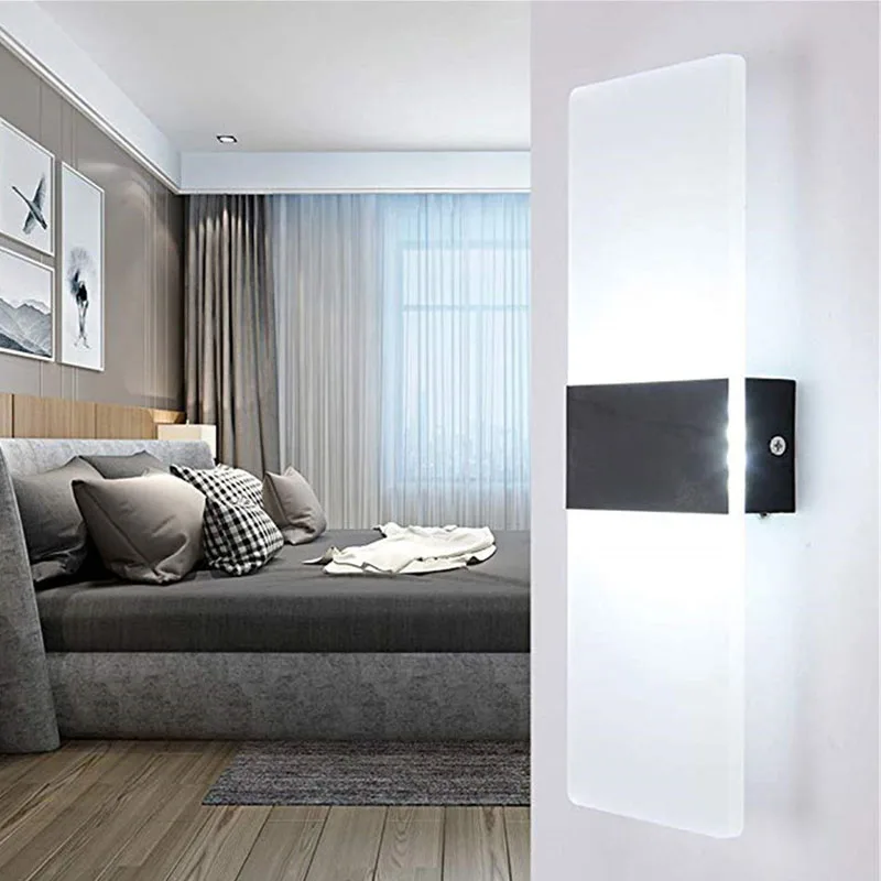 Modern Wall Light AC 85-265V Led Wall Sconce Lamp Lights for Bedroom Living Room Stair Aisle Acrylic Wall Lamp Lampara De Pared