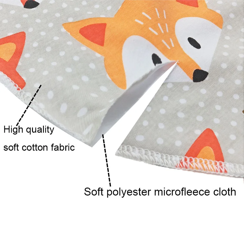 Baby Bibs Triangle scarf Cotton Cartoon Child Baberos Bandana Bib Babador Dribble Bibs Newborn Slabber Absorbent Cloth Bib