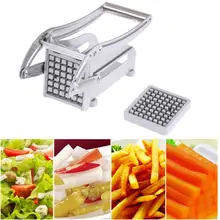 Резак для картофеля фри из нержавеющей стали, машина для резки картофельных чипсов, слайсер, измельчитель, нож с 2 лезвиями, кухонные гаджеты
