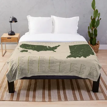 

US National Parks Indiana Blanket Wool Flannel Plush Blanket Bedspread For office Sherpa Blanket Couch Quilt Cover Travel