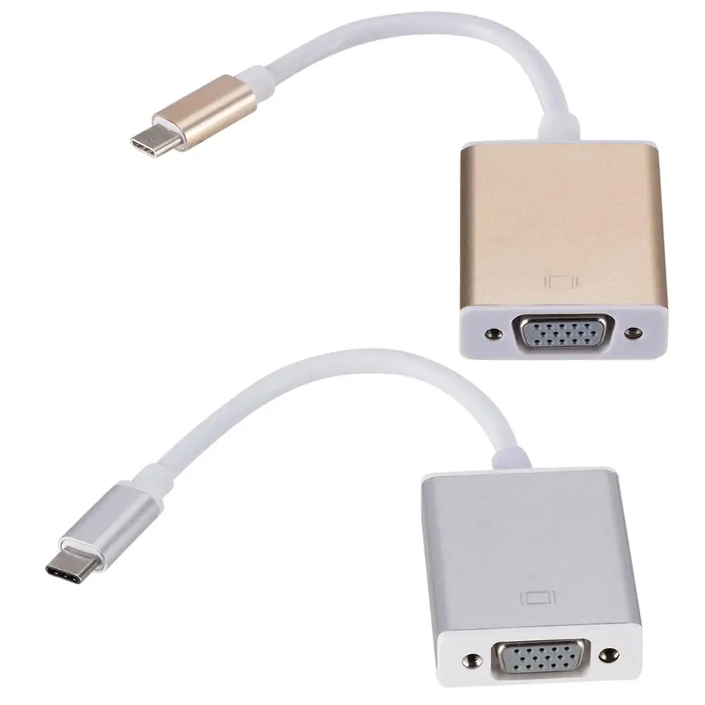 USB-C к VGA адаптер USB 3,1 type C USB-C к женскому VGA Кабель-адаптер для нового Macbook 12 дюймов Chromebook Pixel Lumia 950XL