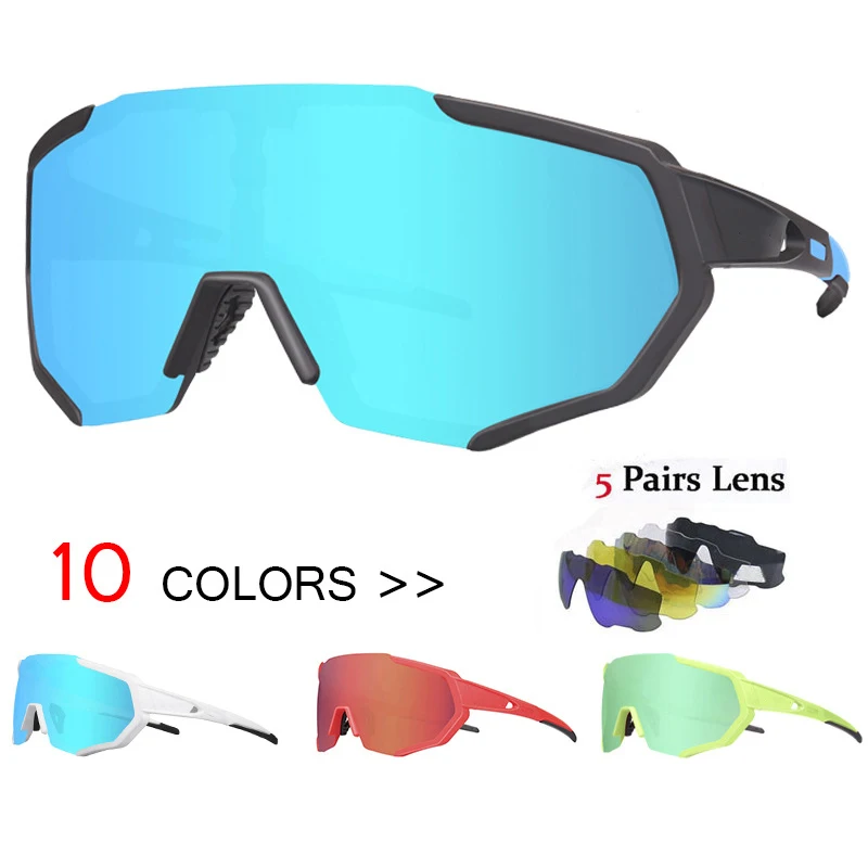 

2019 Polarized 5 Lens Cycling Glasses Road Bike Cycling Eyewear Cycling Sunglasses MTB Mountain Bicycle Cycling Goggles