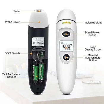 

Baby Digital Thermometer Infrared Non-Contact Body Measurement IR LCD Kids Forehead Ear Mom Baby Care Fever