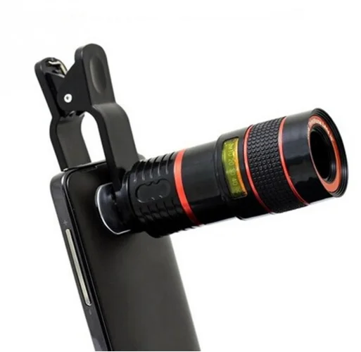 Универсальный 8X 12XOptical Zoom Telescope Камера объектив клипсы для мобильного телефона телескоп для iPhone6 для samsung для htc для huawei Xiaomi