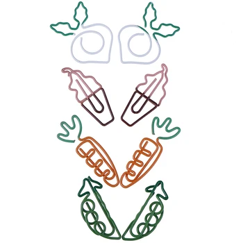 

10pcs Cartoon Creative Carrot Metal Office School Supplies Cute Paper Clips Gift