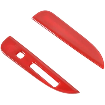 

for Ford Mustang 2015-2016 ABS Red Gear Shift Panel Cover Decor Frame Decal Trim