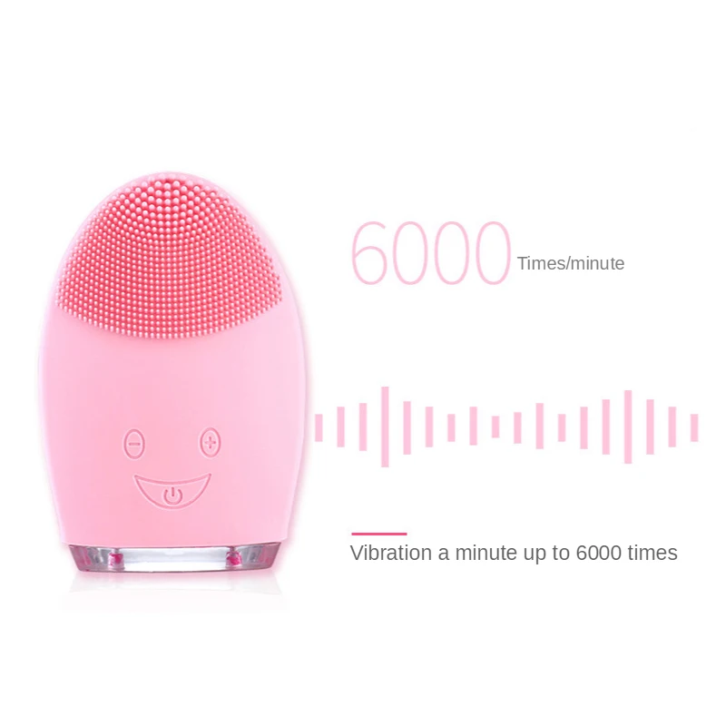 Foreoing Silicone Electric Face Cleansing Brush Sonic Pore Cleaner Cepillo Facial Ultrasonic Face Cleaning Skin Care Machine