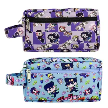 

JoJo's Bizarre Adventure Colorful Anime Canvas Pen Bag Students Stationery Bag Fashion Cosmetic Bag for School Supplies