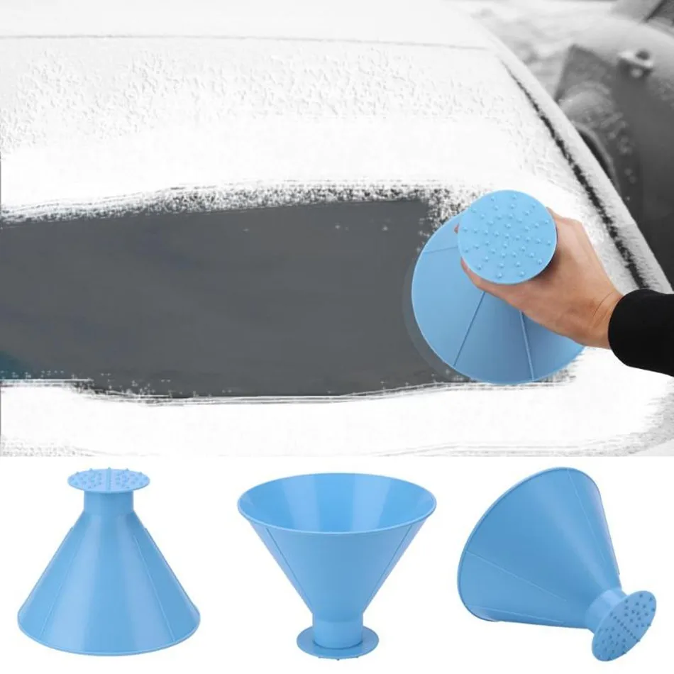 Auto Ice Scrape Funnel Car Window Glass Cleaning Tool Windshield Snow Remove Shovel Cleaning Brush home Windows Glass Clean Tool