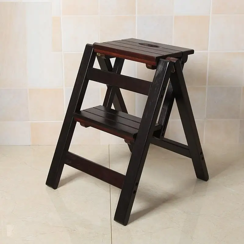 Plegable Cocina Taburete Escalera Складывающиеся ШАГ скамейка ottoman Echelle Bois табурет стремянок складных алюминиевых Merdiven Escabeau Лестница Стул - Цвет: Version M