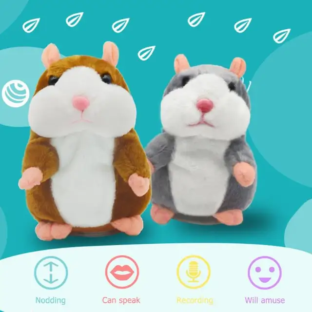 Talking Hamster Falante Mouse Pet Plush Toy Cute Talking Sound Record Educational Stuffed Doll Children Gifts 15cm Dropshipping 2