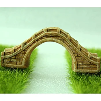 

Zakka Bonsai Resin Large Stone Bridge Brown Miniature Garden Fairy Ornament Plant Pot Decor