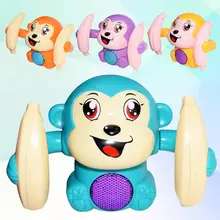 Новейший электрический листающий светильник обезьяны, музыкальная детская модель животного, игрушка с голосовым управлением, Индукционная Игрушка с мультипликационным рисунком, детские игрушки