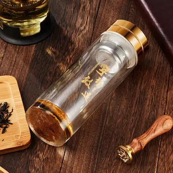 

Double Transparent Glass Men's Tea Insulation Female Students Home Large Capacity Office Net Red Water Cup Drop Thermos Bottle