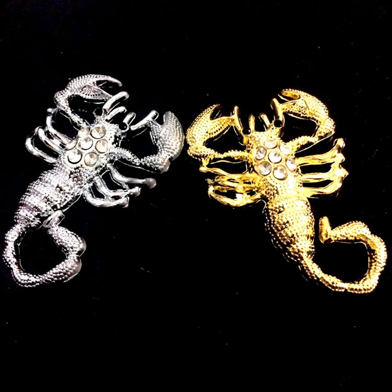 

3d Stereo Scorpion Car Stickers Gold Silver Animal Decals Badge Alloy Metal Sticker For Auto Car Decoration Accessories