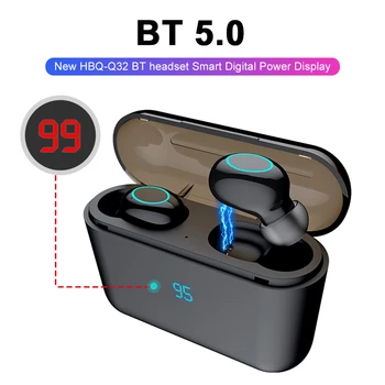 

TWS Digital Display BT 5.0 Earphone Wireless Headphons Bluetooth Sport Handsfree Earbuds Stereo Gaming Headset with Charging Box